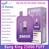 Authentic Bang King 25000 Puff Electronic Cigarette 12 Flavors 23mlx2 pre-filled Pod 650mAh Rechargeable Battery Puffs 25 kit