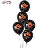 Decorazione per feste 5 pezzi Halloween Pumpkin Latex Balloon da 12 pollici palloncini bianchi nero per la casa Happy Home Decor Globos