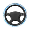 Steering Wheel Covers 37-38 Car Cover Tie Dye Anti-slip Marble Blue Car-styling Fashion Steering-Wheel Accessories