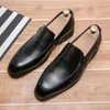 Casual Shoes Mens Leather Slip On Business Man Flat Classic Men Dress Italian Formal Oxford Evening Gentleman