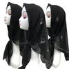 Muslimisch islamisch schwarzer Chiffon Schal Strass Hijab Turban arabische Schals Frauen Haarzubehör 240410