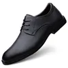 Scarpe casual marchio elegante maschio oxfords genuine in pelle uomini affari allacciati di lusso classico