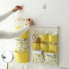 Storage Bags Hanging Organizers Shelves Multifunctional Wall Door Closet Pockets Cotton Linen Fabric Over Bag