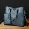 Shoulder Bags Korean Vintage Soft Leather Women Girl Tote Purses And Handbags Satchels Messenger