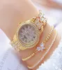 Mulher assiste 2021 Famous Top Diamond Diamond Golden Golden Quartz Wristwatches Watches1429714