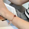 High Standard Bracelet Gift Choice Ladybug armband vierbladige kever 18k Rose Gold Natural Lucky Flower met gemeenschappelijke vnain