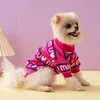 Designer Hundekleidung Marken Hundebekleidung Winter warm warmes Haustier Pullover Strick Rollkragenpullover kaltes Wetter Haustiere Schichten Welpen Katze Pullover Kleidung für kleine Hunde Pink S A364