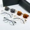 Designer Sunglasses Trendy new business flat lenses mens Croix large frame anti blue light myopia glasses metal frame