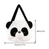 Shoulder Bags Women Bag Black White Cute Cartoon Panda Crossbody Plush Tote Soft And Comfortable Fluffy Toy Shopping