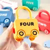 Baby Bath Toys Enfants Toys éducatifs enfants Apprentissage Lock With Keys Numbers de voiture Assortir Counting Montessori Math Teaching Lock Picking Toy