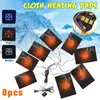 Blankets Electric Heating Pad USB 8-In-1 Heat Clothes Jacket Pads Heater Sheet Cloths Set For Outdoor Winter Easy To Use Blanket