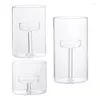 Candle Holders Glass Tealight 3Pcs Clear Votive Tea Lights Holder For Wedding Party Centerpieces
