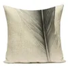 Pillow Simply Black White Scenic Building Geometric Plant Flower Throw Case Polyester Sofa Cover For Home Living Room