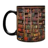 Tasses en céramique 3d bibliothèque étagère tasse de tasse de conception d'espace créatif