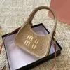 Miui Strohbag Luxury Cross Lod Bag Frauen Schulter Messenger Taschen Strand Urlaub Freizeit gewebte Lady Hobo Taschen