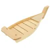 Dinnerware Sets Sushi Boat Wooden Plate Platter Japanese Dish For Plates Snack Party Shaped Bowl Appetizer Wood Sashimi