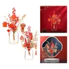 Fiori decorativi decorazioni cinesi dell'anno artificiale bacche rosse bouquet
