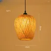 Chandeliers Handwork Bamboo Rattan Lamp Rustic Handicraft Hanging Handmade Pendant For Home Decor Living Light