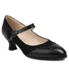Dress Shoes Casual Low Short Heels Mary Janes Woman Elegant Black Nude Pumps Office Wedding Party Comfortable 2024 Spring