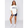 Filles blancs blancs set femmes tshirt créateur t-shirt tops d'été en vrac couleur solide sweat-shirt de luxe de luxe