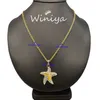 Ожерелье для семейного поклонника Новая буква инкрустация алмаза капля клей для подвесной шарм высококачественный модный ожерелье по моде