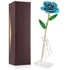 Dekorative Blumen Simulation Rose mit Stand langer Stiel, 24k ewig in Geschenkbox einzigartig zum Geburtstag Valentinstag Hochzeit