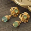 Stud Earrings Medieval Hazy Beauty Retro Court Style Frosted Vintage