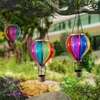 Decoraciones de jardín Solar globo de aire caliente al aire libre apariencia de llamas de la llama colgante luz decorativa para el patio jardín del porche parpadeo