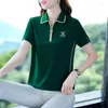 Women's Polos Summer Polo Shirt Short Sleeve T-shirt Shirts Top Pulovers Oversize Basic T-shirts Luxury Woman Lady Tops Tees
