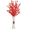 Fleurs décoratives pêche artificielle fleur de branche printemps prune cerise en soie de fleur de fleur décoration maison mariage bricolage