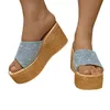 Sandały węzła kliny modowe rzymskie damskie palce palce otwarte plażę buty damskie buty botki klinowe