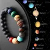Strand Creative Eight Planets Beaded Bracelet Solar System Universe Bracelets Men Women Hip Hop Punk Ornament