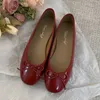 Falte di calzature Red Flats Donne Mary Janes Lolita Scarpe Fashion Formale Female Ballet Dance Dance Dance Scarpe 240425