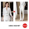 Women's Two Piece Pants Office Ladies Pant Suit Women Black Brown Red Plaid Female Business Work Wear Jacket Blazer And Trouser Formal 2 Set