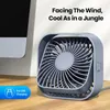 K50 Fan USB Fan Fan Fluxo de ar forte Operação silenciosa de três velocidades Ventilador portátil 360 ° Cabeça rotativa para o escritório em casa Desktop