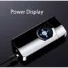 Business Electronic Lighter Touch Sense Impuls Doppelbogen USB Windschutz leichter mit LED -Licht