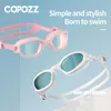 Copozz Professional hd gafas de natación anti-fog UV Gases de natación ajustable vidrio de agua de silicona para hombres y wome 240412