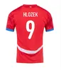 2024 Nouveau T-shirt de maillot de football de République tchèque Home and Away Red and White 24 25 Iceland Sport Football Jerseys Sportswear Serbie Camisola Eurocup