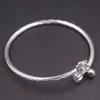 Real Pure 999 Bracelet en bracelet en argent fin.