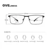 Telai occhiali da sole 2024 occhiali in lega di titanio quadrati con telaio per occhiali ottici Myopia prescrizione vetro metallo maschio fullless a vite senza vite