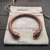 Nieuwe 2024 Dy Desginer David Yurma Sieraden Top Kwaliteit Bracelet Simple en Elegant Popular Woven Twisted Rope Fashion Ring David Bracelet Punk Jewelry David Size 2 849