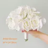 Wedding Flowers Bouquet Bride Bridesmaids White Silk Orchid Roses Artificial Bridal Bouquets Marriage Accessories Decor