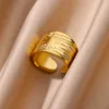 Anelli per matrimoni Acciaio inossidabile anelli a stella aperta per donne coppia di nozze vintage Ring Girls Light Luxury Gioielli Accessori Donne Accessori BFF