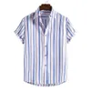 Camicie da uomo casual business top stampato a strisce estate magliette di grandi dimensioni 4xl abbigliamento designer 240418