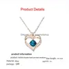 Colliers de pendentif Bk Prix 925 Sterling Sier Collier Femelle Rose Gol 12e Birthstone Birthday Gift Drop Livrot Bijoux Pendants Dhzid