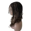 18 بوصة هندية عذراء الشعر البشري العذراء أوومري لونو لون T1B/27 P #1B 180 ٪ الكثافة مربع الضفائر الدانتيل