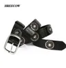 Top Capa Rivet Punk Cinturón masculino Cinturones de cuero genuino Novela diseñada como regalo para el hombre Decoración de geometría para Jeans1503608