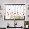 Estampado de cortina bordada abreviatura para la ventana de la cocina de la cocina.