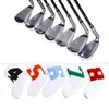 10pcs Gradienten Staubdichte Abdeckungen PU Leder 49 ASPX Protective Cover Golf Club Head Iron Wedge 240424