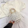 Wallets Soefdioo Fashion Hand Made Straw Rope Weaving Handbag With Inner Bag Women Casual Vacation Travel Beach Mini Fresh Bags